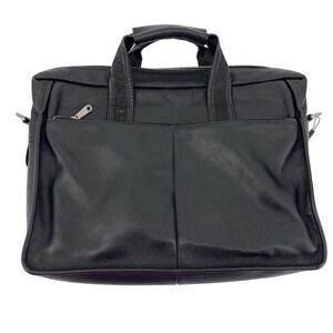 Bostanten Mens Black Pebbled Leather Briefcase Laptop Bag Professional Messenger